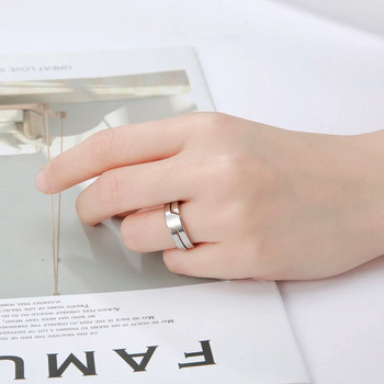 Пръстен от неръждаема стомана Skyrim за мъже, жени Черен минималистичен ежедневен пръстен за пръсти 2023 Бижута за двойка Сватбен подарък за любовник
