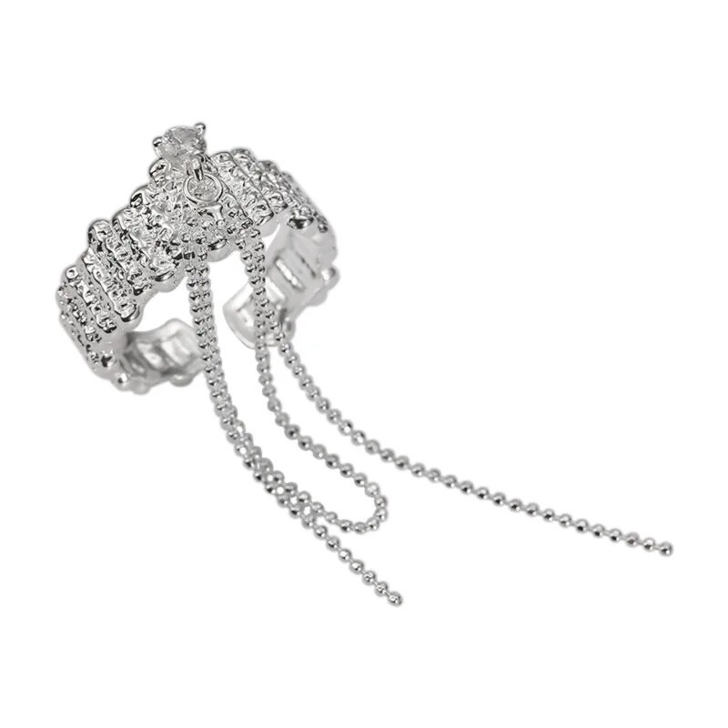 Punkmood Ebaregulaarsed laavatuttidega sõrmused naistele Vintage hippopi mitmekihilised ketisõrmused jõulukingitused, ehted, aksessuaarid