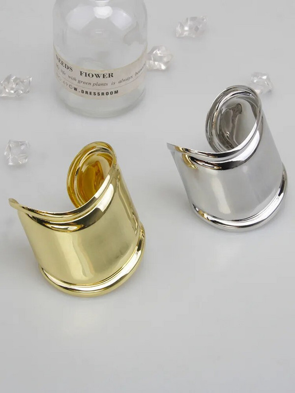 Metal Wave Asymmetry Openings karkötő Európa Egyesült Államok Vérmérséklet Túlzott divat Személyiség széles karkötő 2022