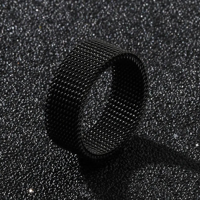 2023 Νέα δαχτυλίδια από ανοξείδωτο χάλυβα πλάτους 8 χιλιοστών Δαχτυλίδια ζευγαριού τιτανίου Παραμορφώσιμα δικτυωτά αξεσουάρ για γυναίκες Ανδρικά κοσμήματα Δώρο γάμου