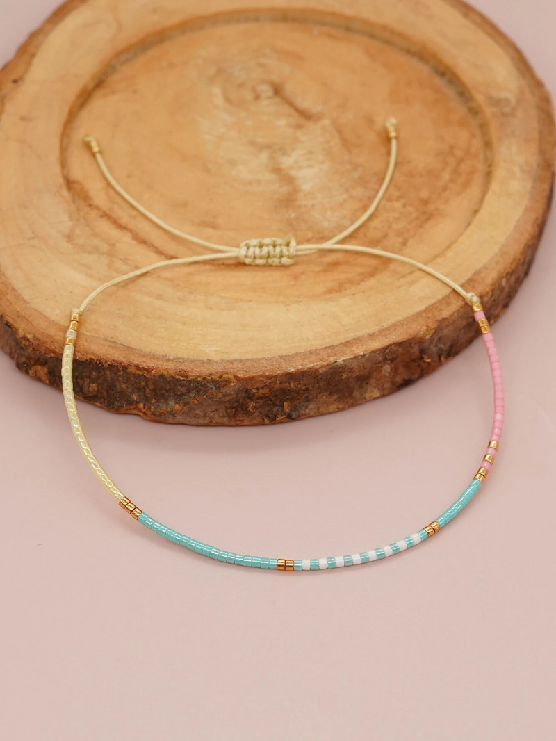 Go2boho seemnehelmed pisikesed käevõrud naistele Boho Pulseras Mujer Designer Värvilised Sõprus Reguleeritavad Ehted Aksessuaarid y2k