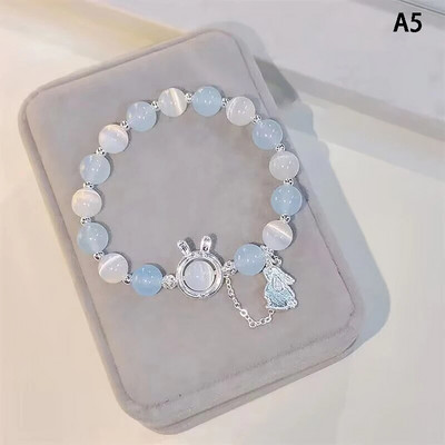 Originaalne Opal Sea Blue Treasure Moonlight Crystal Käevõru Kerge Luksuslik Elastne Käevõru Tüdrukutele Naiste Ehted Aksessuaarid