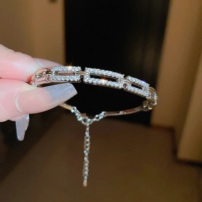 2024. aasta uus Korea käevõru luksuslik käevõru Elegantne mood Euroopas ja Ameerikas Lihtne läikiv käevõru naiste peo naiste ehted