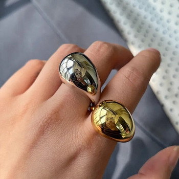 Νέα σχεδιάστρια μόδας Χρυσό ασημί χρώμα Δαχτυλίδι σταγόνας νερού Γυναίκα Ευρώπη Αμερική Πολυτελή κοσμήματα μοντέρνα 2024