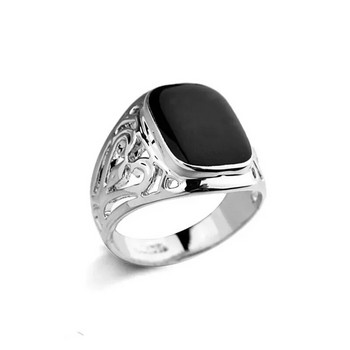 Модерни 3 цвята кухи издълбани кристални пръстени за мъже Годежни бижута за сватбено тържество Аксесоари за мъжки пръстени Размер 6-10