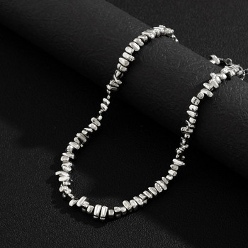 Ακανόνιστες αλυσίδες CCB Beads Κοντό κολιέ τσόκερ για άνδρες Μοντέρνες αλυσίδες με χάντρες γιακά στο λαιμό 2023 Μόδα κοσμήματα ανδρικά δώρα