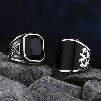 2024 Нов геометричен циркон от неръждаема стомана 316L и разпределителен пръстен за мъже, жени, двойка, пръстен, прости бижута, подарък за Свети Валентин