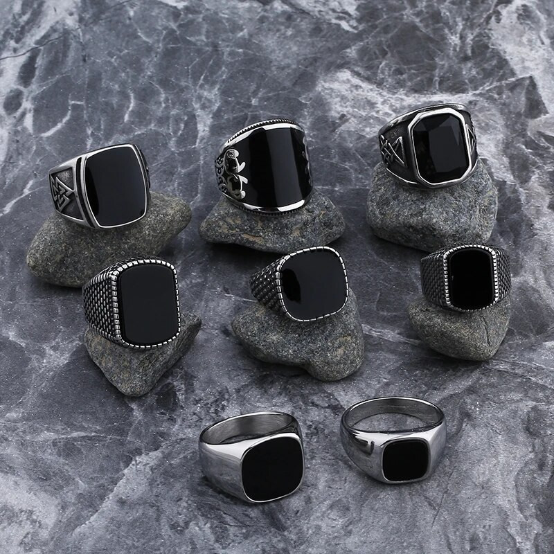 2024 Νέο 316L από ανοξείδωτο ατσάλι γεωμετρικό ζιργκόν και δαχτυλίδι διανομής για άνδρες γυναίκες Δαχτυλίδι ζευγαριού Απλό κόσμημα Δώρο για την ημέρα του Αγίου Βαλεντίνου