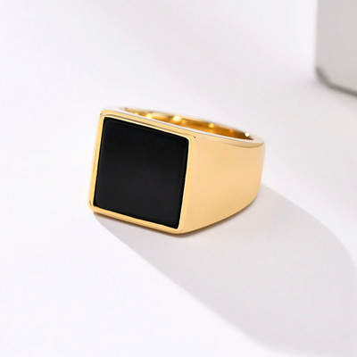 Vnox gooti punk-sõrmused meestele Signet-sõrmused ümmargused ruudukujulised ülaosastamp Finger Band Chunky Boys Teismelised Rock Ehted Vennaskonna sõrmused