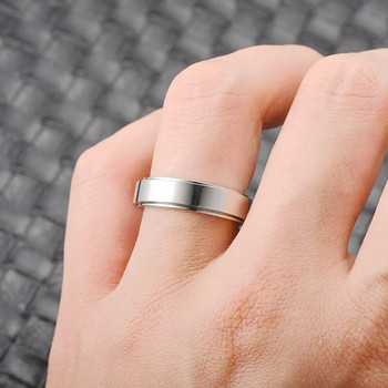 Anti Stress Anxiety Fidget Spinner Ζευγάρι Δαχτυλίδια για τους λάτρεις Περιστρεφόμενα δαχτυλίδια γάμου από ανοξείδωτο ατσάλι Κόσμημα Anillo