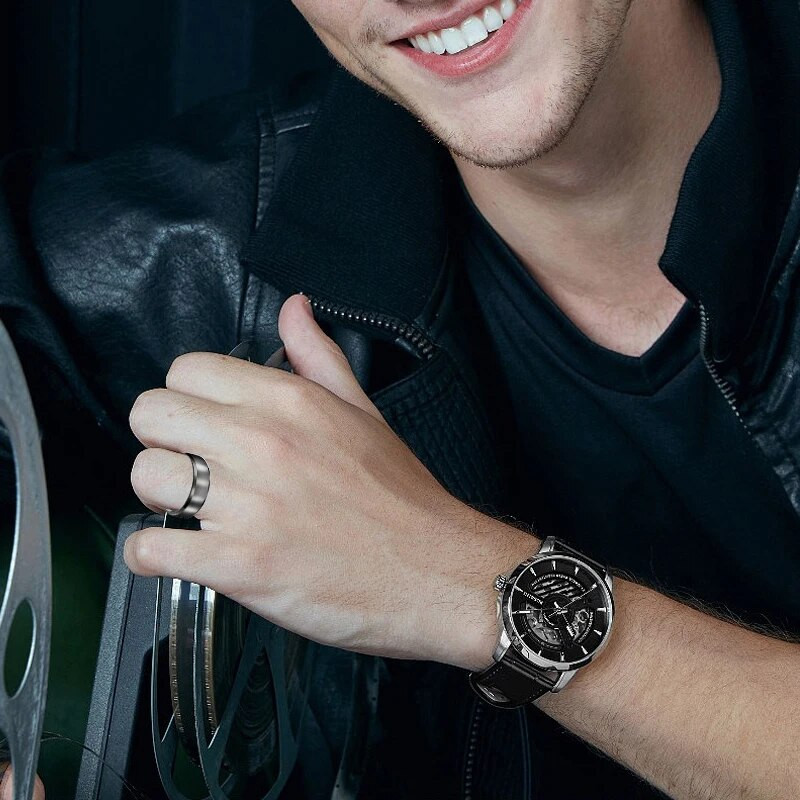 4 värvi klassikaline 8 mm meeste sõrmuse pind, harjatud roostevabast terasest lihtne sõrmus naistele pulmapaarid, ehted, tarvikud