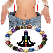 7 Τσάκρα Ρέικι Healing Stone Βραχιόλι Γιόγκα Balance Energy Beads Volcanic Stone Lose Weight Βραχιόλι Κοσμήματα βραχιόλι για γυναίκες Ανδρικά