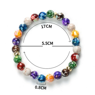 7 Τσάκρα Ρέικι Healing Stone Βραχιόλι Γιόγκα Balance Energy Beads Volcanic Stone Lose Weight Βραχιόλι Κοσμήματα βραχιόλι για γυναίκες Ανδρικά