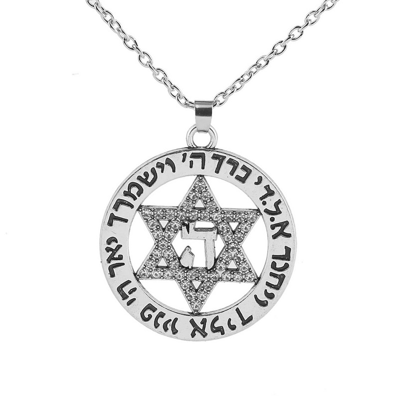 Vassago Dāvida zvaigznes apaļa, doba kulonu kaklarota, 2023. gada hiphopa vintage vīriešu un sieviešu rūnu amuleti reliģiskās rotaslietas