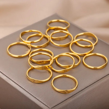 Χαριτωμένα μικροσκοπικά δαχτυλίδια γράμματα για γυναίκες Ανδρικά κοσμήματα μόδας Χρυσό χρώμα Αρχικά από ανοξείδωτο ατσάλι στοιβαζόμενα δαχτυλίδια Μέγεθος 7 8 9 10