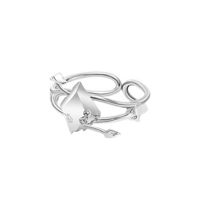 Vintage ebaregulaarne Cross Star paarisõrmus naistele Meestele Punk gooti värviga reguleeritavad sõrmused Y2K Egirl ehtekink