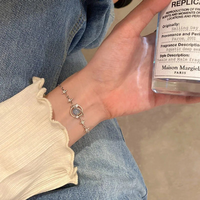 Uus käsitsi valmistatud kreemjas värvisobiv kahekihiline staarkäevõru disain tüdrukutele looduslikust kivist helmestega käevõru peomehe kingitus