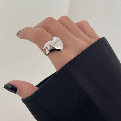 Divatos, ezüst színű ujjgyűrűs szett nőknek 2023-as akciós kreatív, egyszerű, szabálytalan geometrikus partiékszer-ajándék