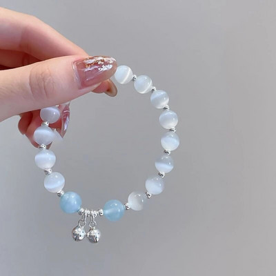 Harajuku Crystal Star Pentagrami pärlitest helmestega käevõru naistele Vintage esteetiline võlu kahekihilise ketiga käevõru ehe kingitus