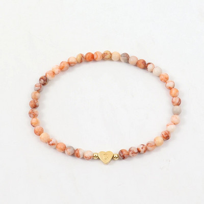 2023. gada karsta nerūsējošā tērauda sirds AZ burtu rokassprādze sievietēm, roku darbs