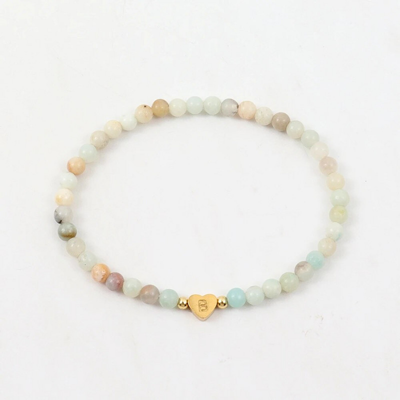 2023. gada karsta nerūsējošā tērauda sirds AZ burtu rokassprādze sievietēm, roku darbs