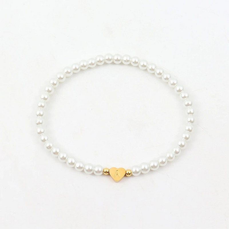 2023. gada karsta nerūsējošā tērauda sirds AZ burtu rokassprādze sievietēm, roku darbs