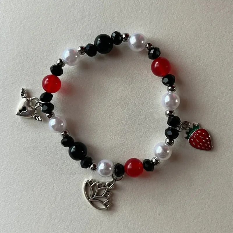 Nana un Hachi pieskaņotas draudzības rokassprādzes Y2K Jewelry Handmade