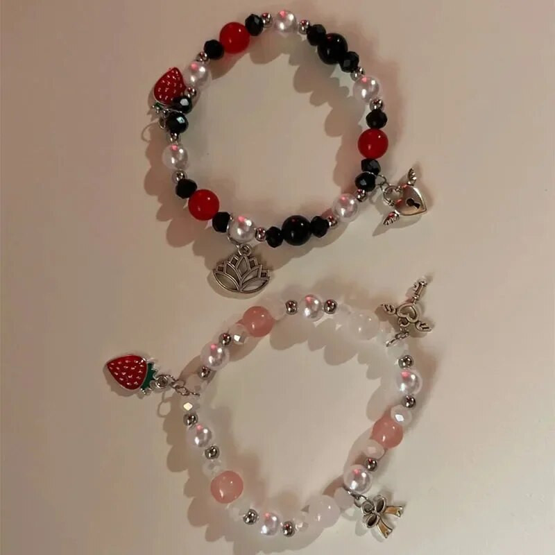 Nana un Hachi pieskaņotas draudzības rokassprādzes Y2K Jewelry Handmade