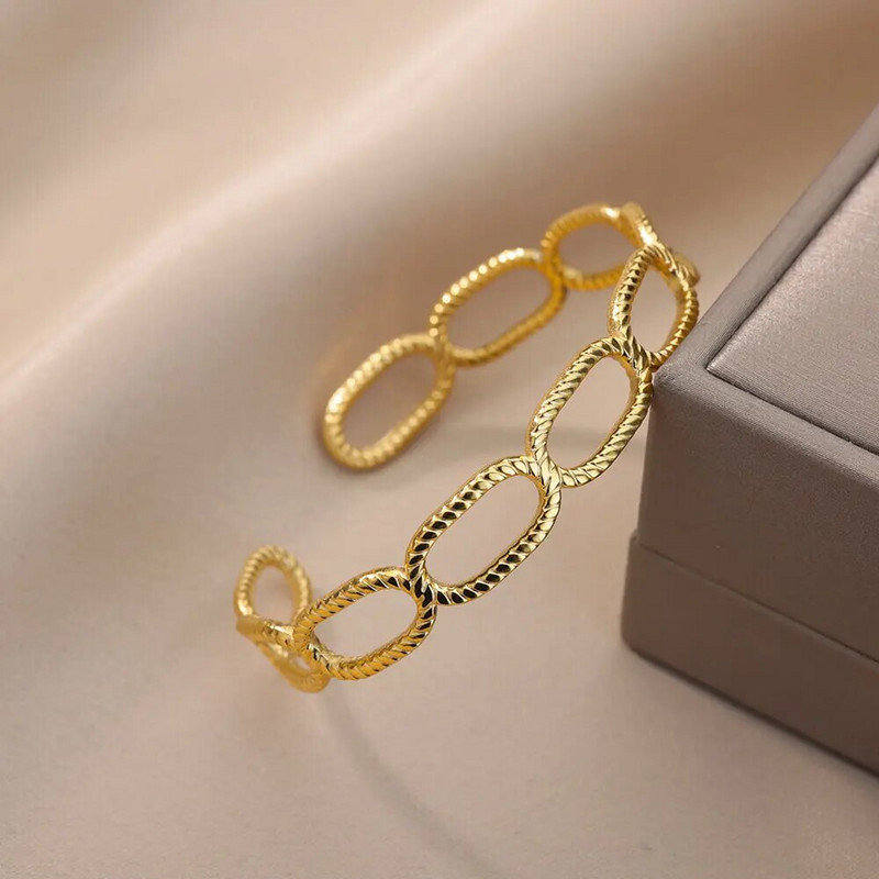 Vintage ussi käevõru naistele roostevabast terasest madu avanev käevõru Loomade esteetiline mood Ehted pulseras mujer