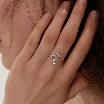 Skyrim Винтидж пръстен с филиграни цветя Дамски елегантни златни пръстени от неръждаема стомана Сватбена лента Бижута Подарък за Свети Валентин