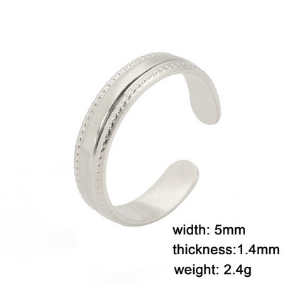 Skyrim Minimalistički prsten od nehrđajućeg čelika zlatne boje Otvoreni podesivi prstenovi 2024 Trendy Kpop nakit Poklon za žene Muškarci