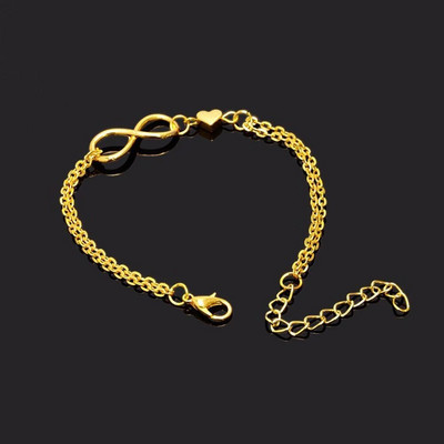 Uus hõbedase värvi kahekordse lukustusega väikeste südametega käevõru käevõru naistele peen moe ehted pulmapeo kingitus