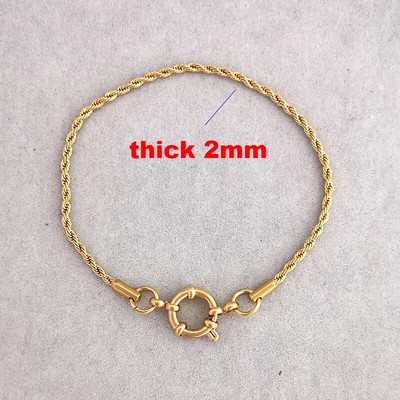 QMHJE ankurkinnitusega käevõru naiste meeste roostevabast terasest keerdtrosskett meremehe ratta geomeetriline lüli põhi isetegemise kuld hõbedane värv