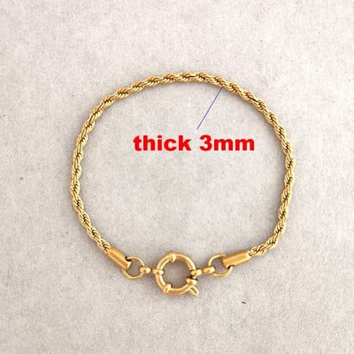 QMHJE ankurkinnitusega käevõru naiste meeste roostevabast terasest keerdtrosskett meremehe ratta geomeetriline lüli põhi isetegemise kuld hõbedane värv