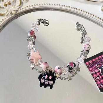 Νέο βραχιόλι μαύρης γάτας με καρδιά στρας Pentagram Star Beads για Γυναικεία αισθητική Γλυκό δροσερό μοντέρνο κοσμήματα Κορεατική μόδα δώρο