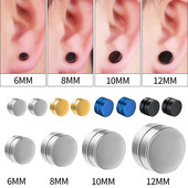 6 mm/8 mm/10 mm/12 mm Okrugli krug bez piercinga, jak magnet, magnetna muška štipaljka za uši, naušnice bez piercinga, lažne naušnice, nakit