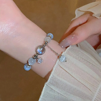 Μπλε Μωβ Χρώμα Opal Stone Βραχιόλι Γυναικεία Κορίτσια Λαμπερά Κρυστάλλινα Βραχιόλια Moon Star κρεμαστό βραχιόλια βραχιόλια κοσμήματα