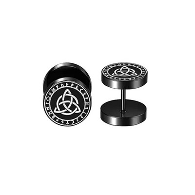 1 pora 18G Viking Rune apvalūs auskarai vyrams, Moterys, 316L nerūdijančio plieno kremzlės Tragus Helix auskarai auskarų vėrimas papuošalai