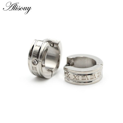 Alisouy 2tk Punk roostevabast terasest nikerdamine nisu kõrvad kõrvarõngad naiste meeste rõngasrõngad kõrvarõngad augustamine keha ehted