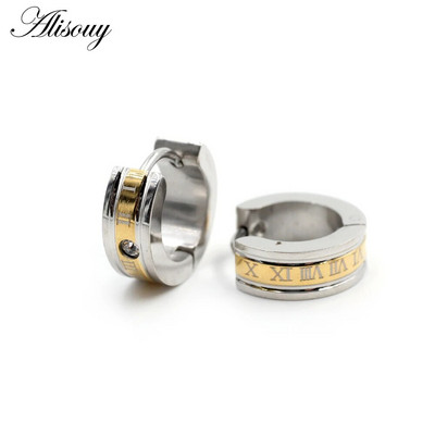 Alisouy 2tk Punk roostevabast terasest nikerdamine nisu kõrvad kõrvarõngad naiste meeste rõngasrõngad kõrvarõngad augustamine keha ehted