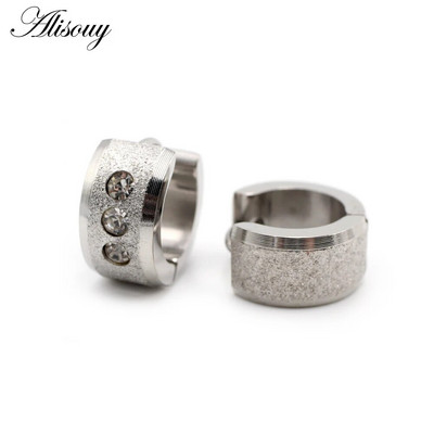 Alisouy 2tk Punk roostevabast terasest nikerdamine nisu kõrvad kõrvarõngad naiste meeste rõngasrõngad kõrvarõngad augustamine keha ehted