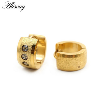 Alisouy 2tk Punk roostevabast terasest nikerdamine nisu kõrvad kõrvarõngad naiste meeste rõngasrõngad kõrvarõngad augustamine keha ehted