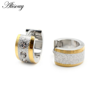 Alisouy 2tk Punk roostevabast terasest nikerdamine nisu kõrvad kõrvarõngad naiste meeste rõngasrõngad kõrvarõngad augustamine keha ehted