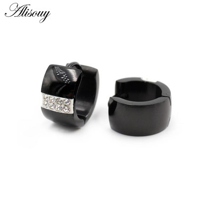 Alisouy 2tk Punk roostevabast terasest nikerdamine nisu kõrvad kõrvarõngad naiste meeste rõngasrõngad kõrvarõngad augustamine keha ehted