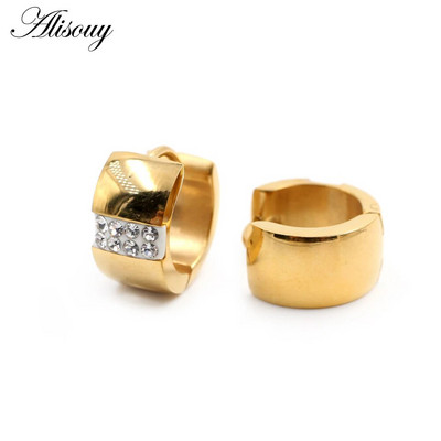 Alisouy 2tk Punk roostevabast terasest nikerdamine nisu kõrvad kõrvarõngad naiste meeste rõngasrõngad kõrvarõngad augustamine keha ehted