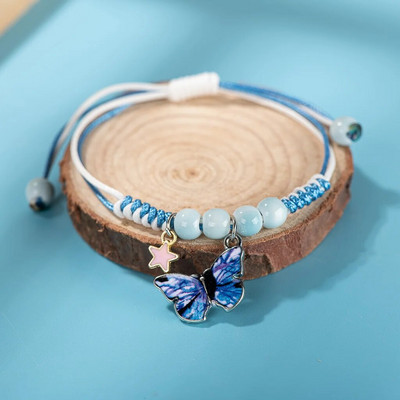 Armsad metallist tilgaklaasiga ripatsiga käevõru Käsitsi kootud võlusid Kingituskäevõrud Käevõrud Naistele Tüdrukutele Laste hulgimüük #MZ104