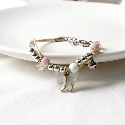 Armsad metallist tilgaklaasiga ripatsiga käevõru Käsitsi kootud võlusid Kingituskäevõrud Käevõrud Naistele Tüdrukutele Laste hulgimüük #MZ104