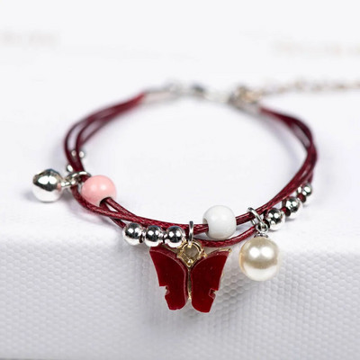 Armsad metallist tilgaklaasiga ripatsiga käevõru Käsitsi kootud võlusid Kingituskäevõrud Käevõrud Naistele Tüdrukutele Laste hulgimüük #MZ104