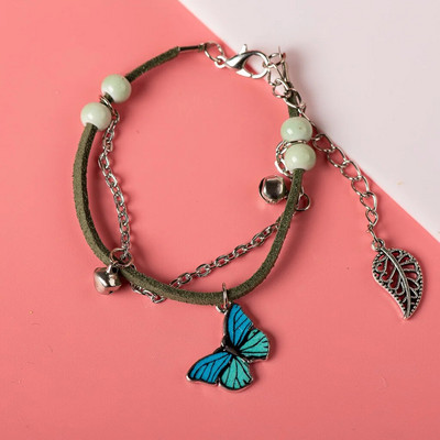 Armsad metallist tilgaklaasiga ripatsiga käevõru Käsitsi kootud võlusid Kingituskäevõrud Käevõrud Naistele Tüdrukutele Laste hulgimüük #MZ104