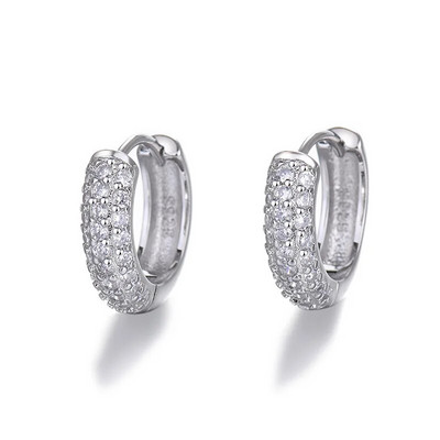 Roostevabast terasest rõngaskõrvarõngad meestele Lahedad läikivad tsirkooniumoksiidid Väikesed Huggie kõhrekõrvarõngad Punk Helix Tragus Piercing Jewelry